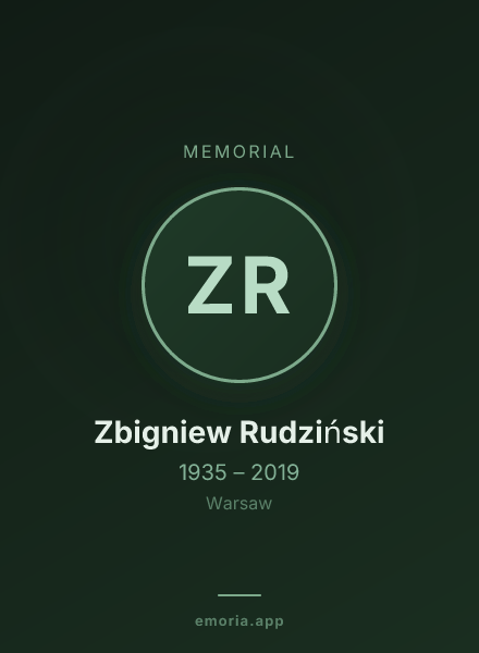 Memorial portrait of Zbigniew Rudziński