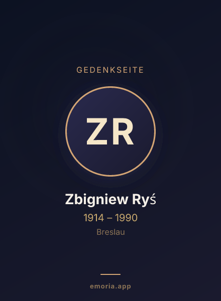 Gedenkportrait von Zbigniew Ryś