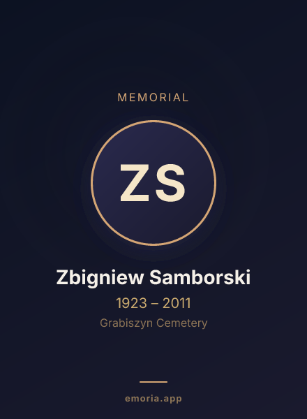 Memorial portrait of Zbigniew Samborski