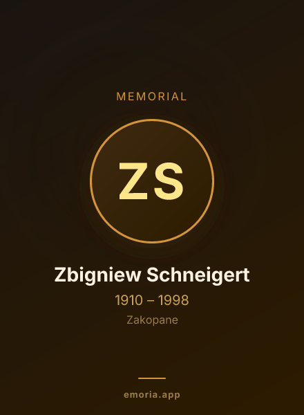 Memorial portrait of Zbigniew Schneigert