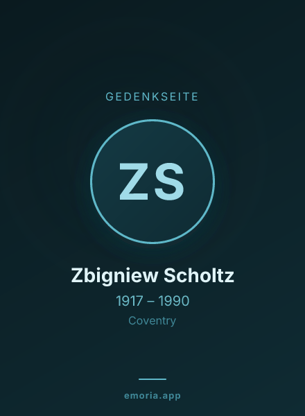 Gedenkportrait von Zbigniew Scholtz