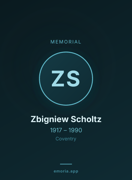 Memorial portrait of Zbigniew Scholtz