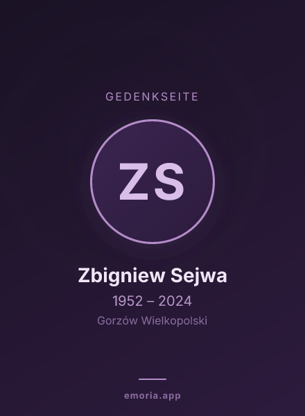 Gedenkportrait von Zbigniew Sejwa