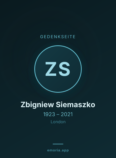 Gedenkportrait von Zbigniew Siemaszko