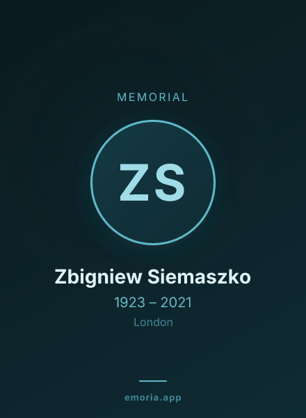 Memorial portrait of Zbigniew Siemaszko