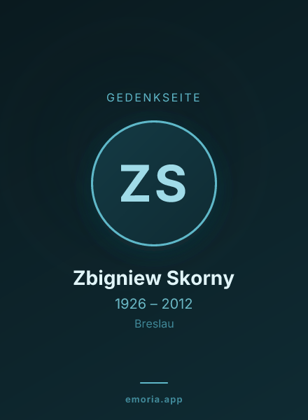 Gedenkportrait von Zbigniew Skorny