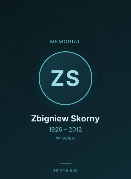 Memorial portrait of Zbigniew Skorny