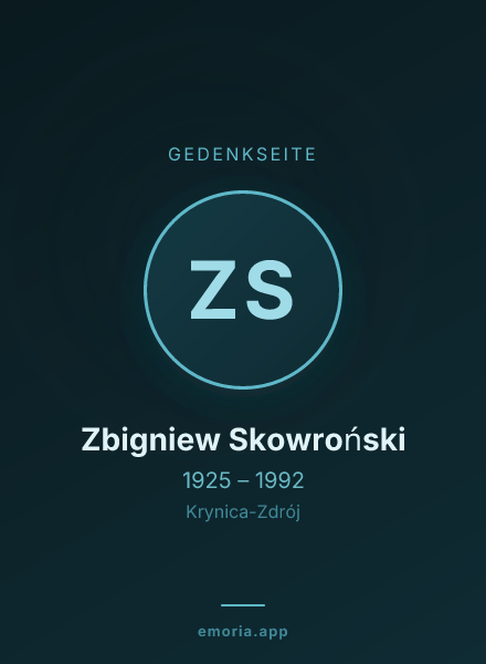 Gedenkportrait von Zbigniew Skowroński
