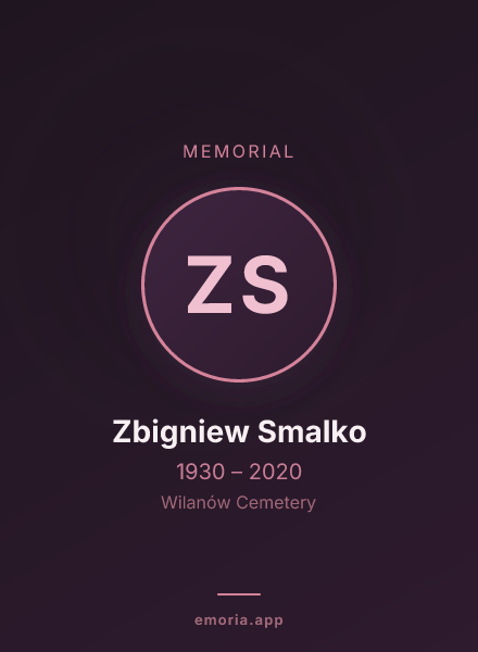 Memorial portrait of Zbigniew Smalko