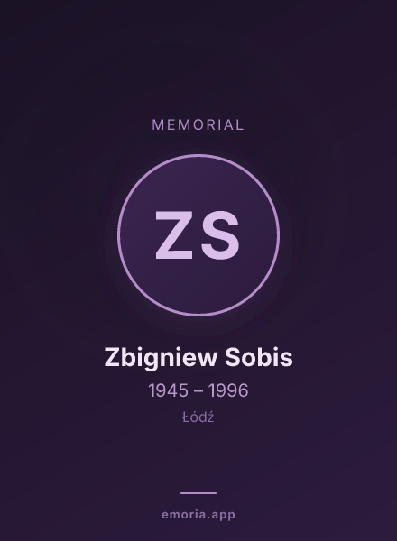 Memorial portrait of Zbigniew Sobis