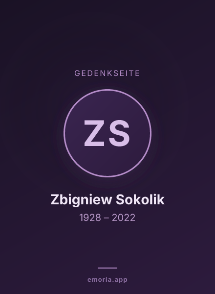 Gedenkportrait von Zbigniew Sokolik