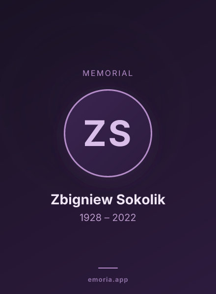 Memorial portrait of Zbigniew Sokolik