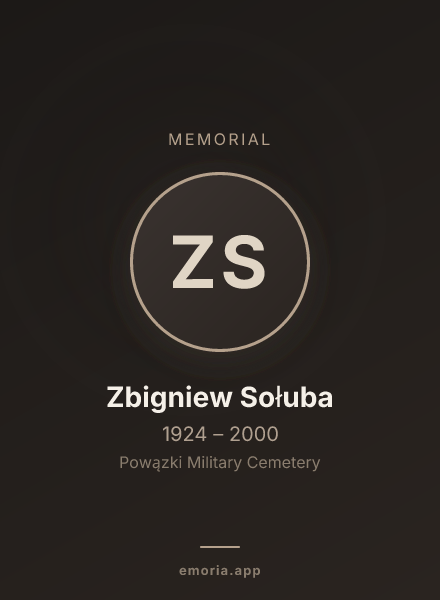 Memorial portrait of Zbigniew Sołuba