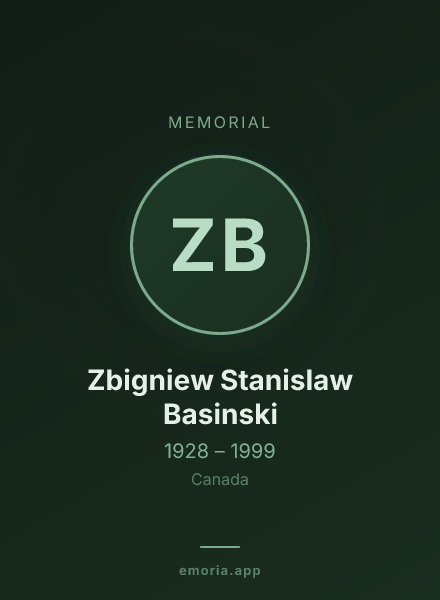 Memorial portrait of Zbigniew Stanislaw Basinski