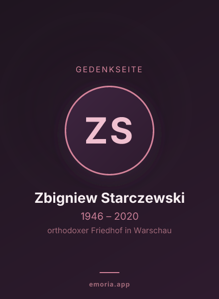 Gedenkportrait von Zbigniew Starczewski
