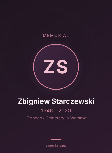 Memorial portrait of Zbigniew Starczewski