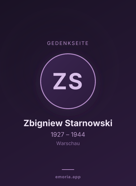 Gedenkportrait von Zbigniew Starnowski