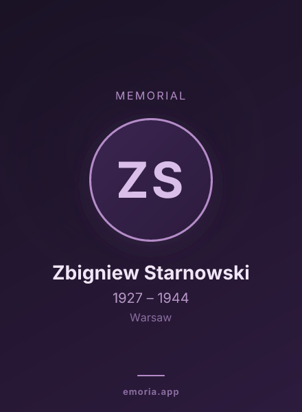 Memorial portrait of Zbigniew Starnowski