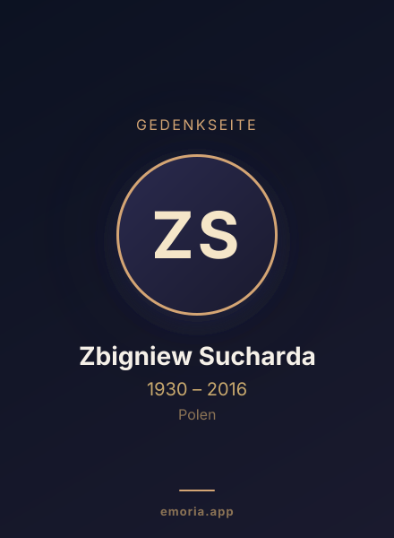 Gedenkportrait von Zbigniew Sucharda