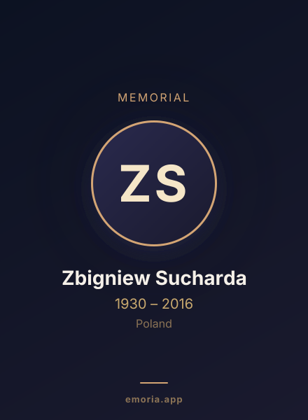 Memorial portrait of Zbigniew Sucharda