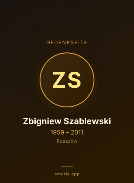 Gedenkportrait von Zbigniew Szablewski