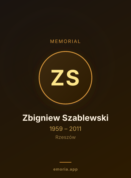 Memorial portrait of Zbigniew Szablewski