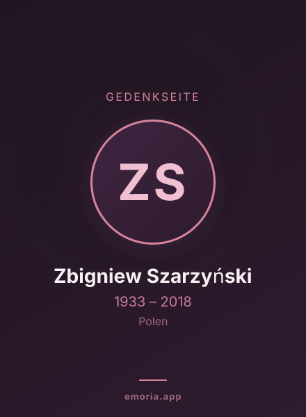 Gedenkportrait von Zbigniew Szarzyński