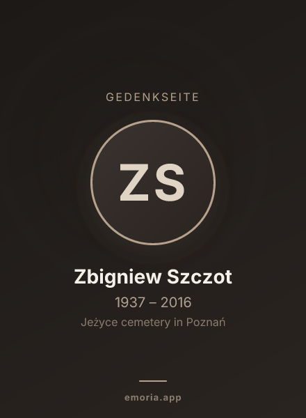Gedenkportrait von Zbigniew Szczot