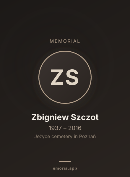 Memorial portrait of Zbigniew Szczot