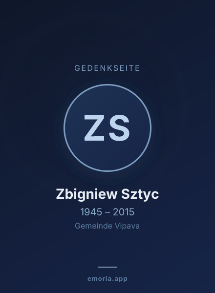 Gedenkportrait von Zbigniew Sztyc