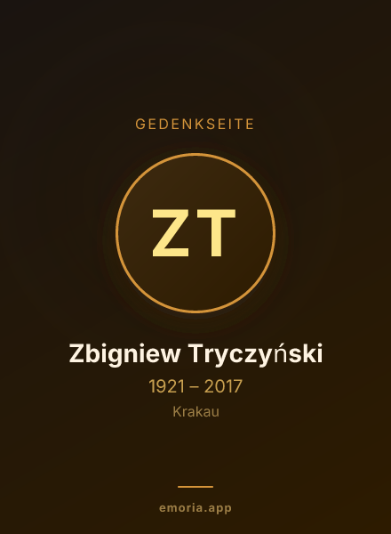 Gedenkportrait von Zbigniew Tryczyński