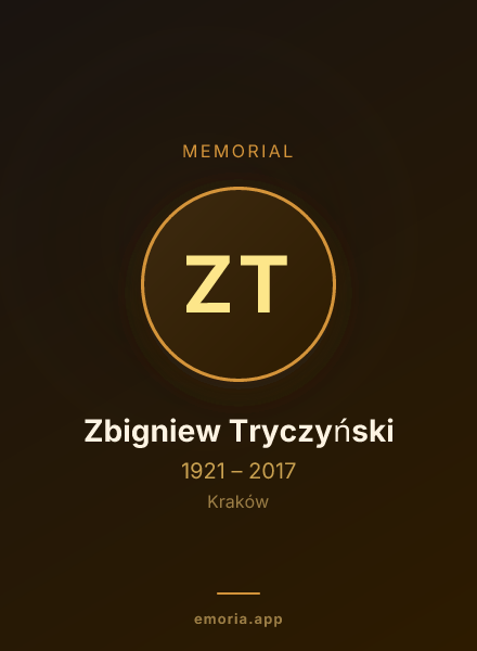 Memorial portrait of Zbigniew Tryczyński