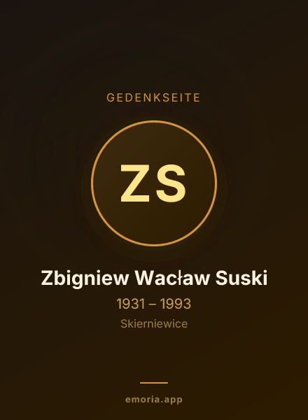 Gedenkportrait von Zbigniew Wacław Suski