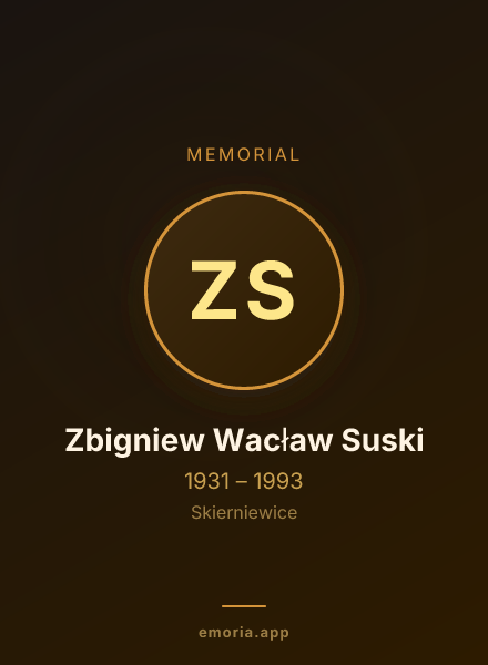 Memorial portrait of Zbigniew Wacław Suski