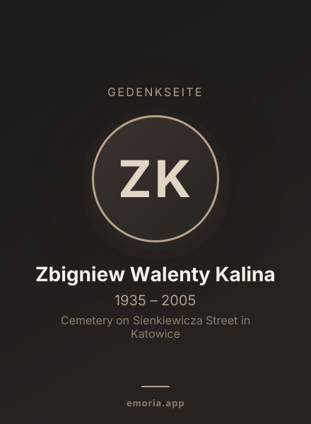 Gedenkportrait von Zbigniew Walenty Kalina