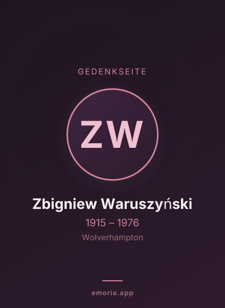 Gedenkportrait von Zbigniew Waruszyński