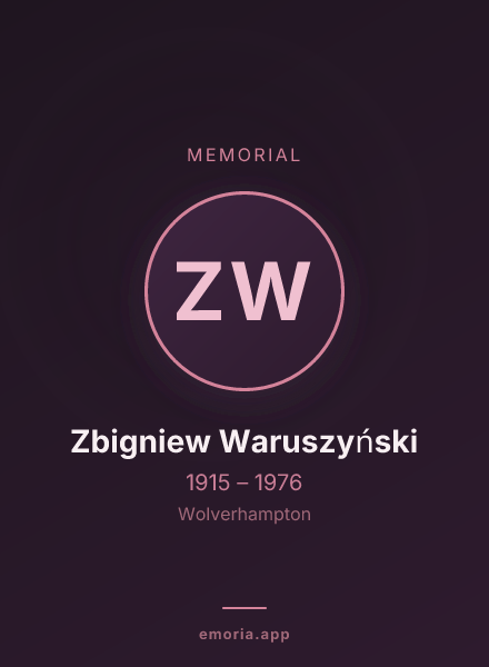 Memorial portrait of Zbigniew Waruszyński