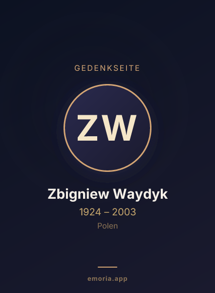 Gedenkportrait von Zbigniew Waydyk