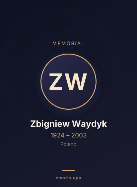 Memorial portrait of Zbigniew Waydyk