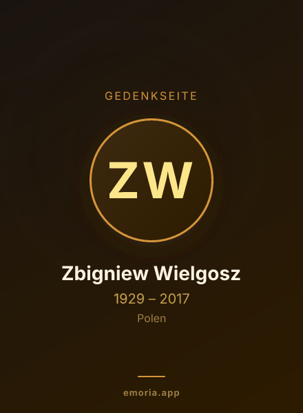 Gedenkportrait von Zbigniew Wielgosz