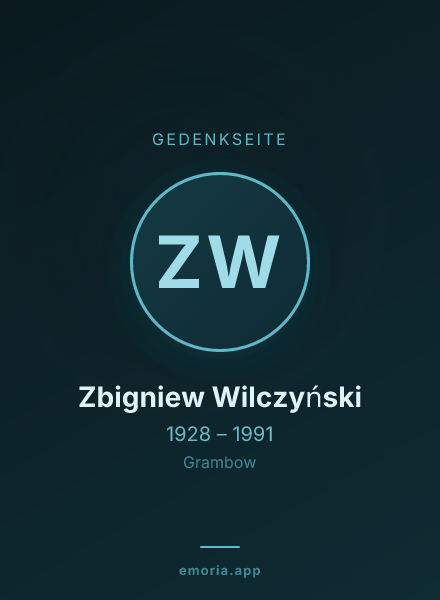 Gedenkportrait von Zbigniew Wilczyński