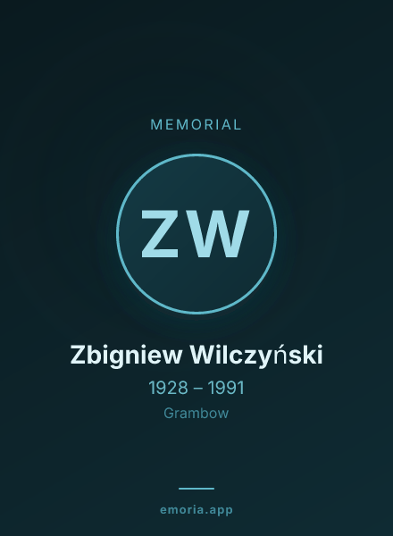 Memorial portrait of Zbigniew Wilczyński