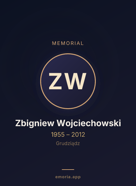 Memorial portrait of Zbigniew Wojciechowski