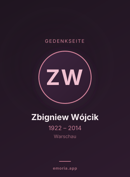 Gedenkportrait von Zbigniew Wójcik