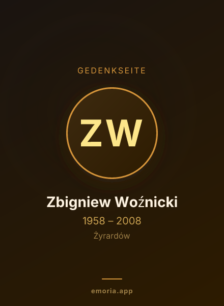 Gedenkportrait von Zbigniew Woźnicki