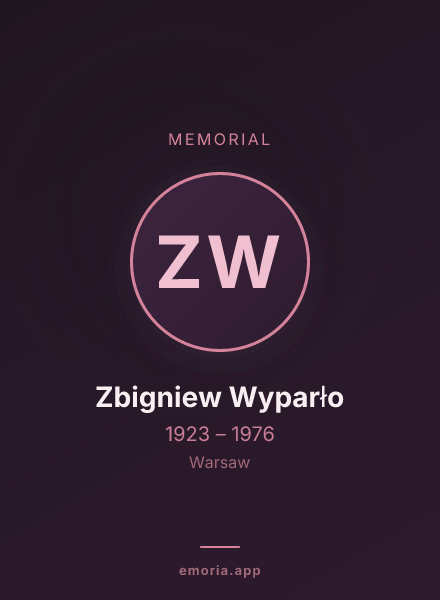Memorial portrait of Zbigniew Wyparło