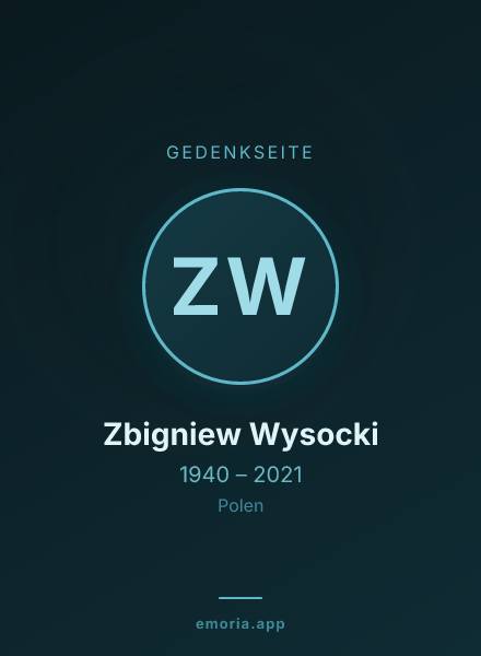 Gedenkportrait von Zbigniew Wysocki