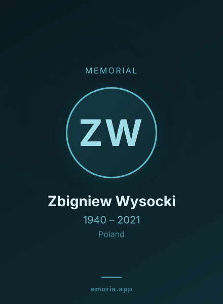 Memorial portrait of Zbigniew Wysocki