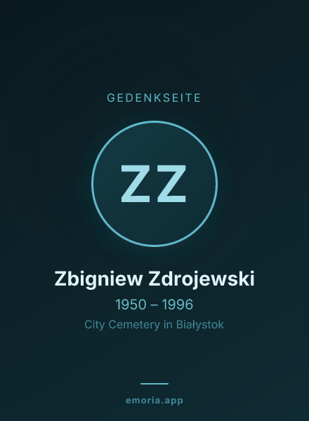 Gedenkportrait von Zbigniew Zdrojewski