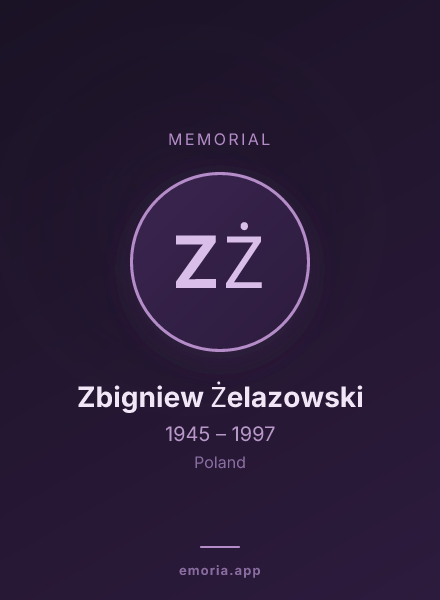 Memorial portrait of Zbigniew Żelazowski